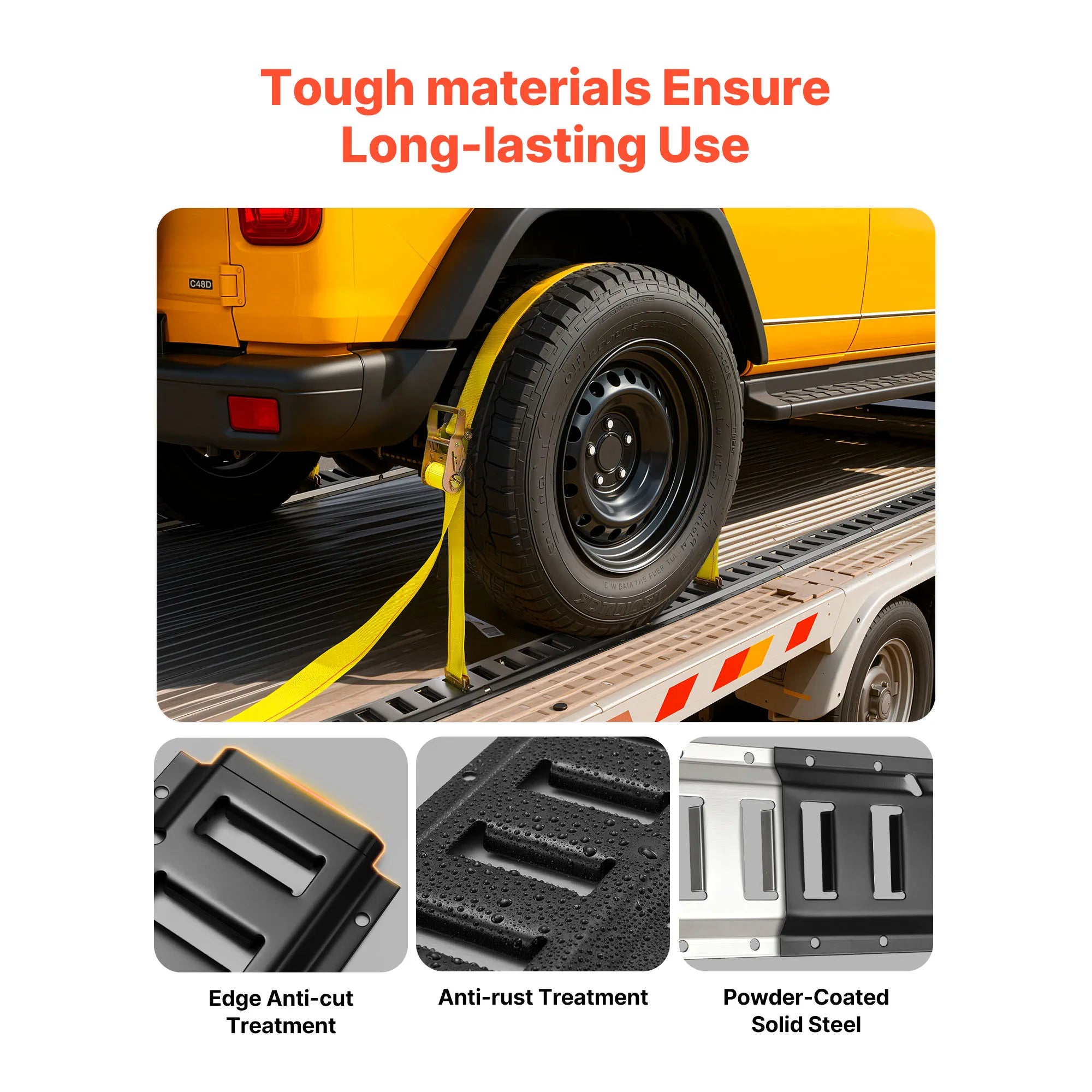 E-Track Tie-Down Rail Kit 4 Pack with Straps & Anchor Points