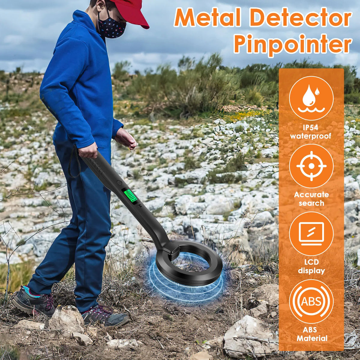 Handheld Metal Detector with Vibration Alerts