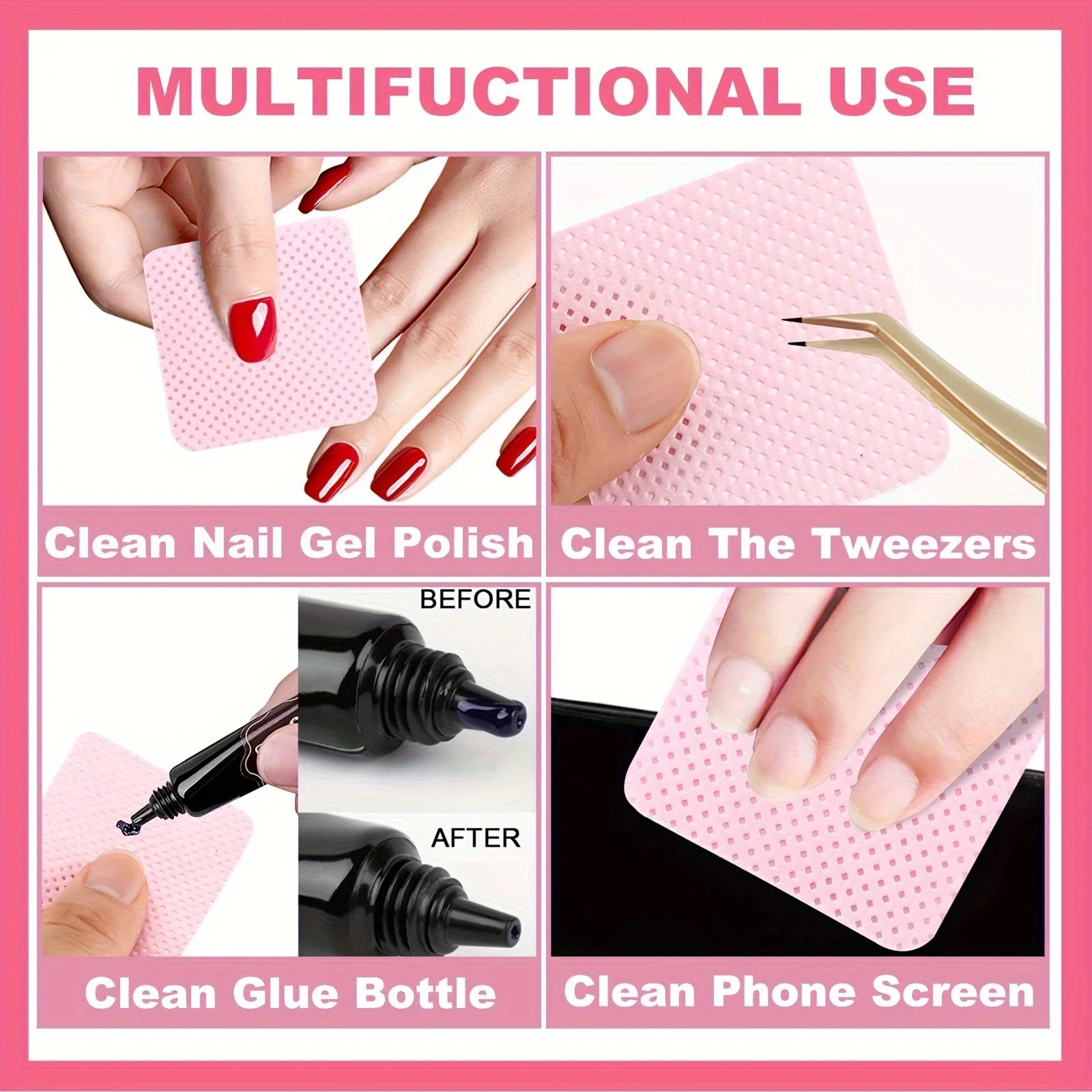 Lint-Free Nail Wipes Gel Cleansing Tissues