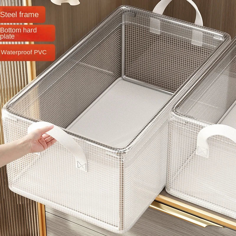 Priehľadný úložný box na oblečenie z PVC