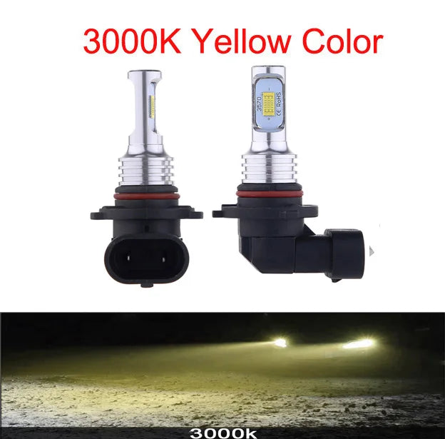 2 Stück Auto HB3 LED-Birnen 9005 9006 HB4 Scheinwerfer Nebellampe Lampe Licht 6000K Weiß Automobil Nebellampen Turbo Mini Lampe Hauptscheinwerfer