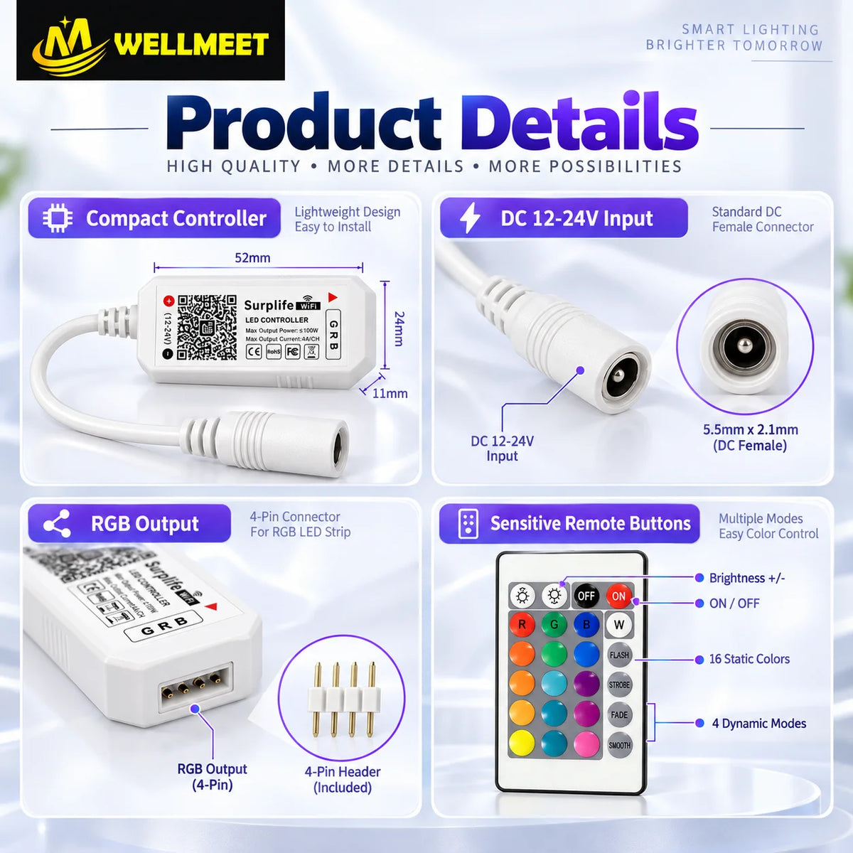 WLAN/Bluetooth-LED-Streifencontroller - RGB/RGBW