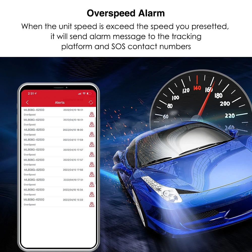 4G MiCODUS GNSS Locator ML808G 10000Mah Magnet Asset GPS Tracker Vehicle Waterproof Geo-fence Lifetime Free APP