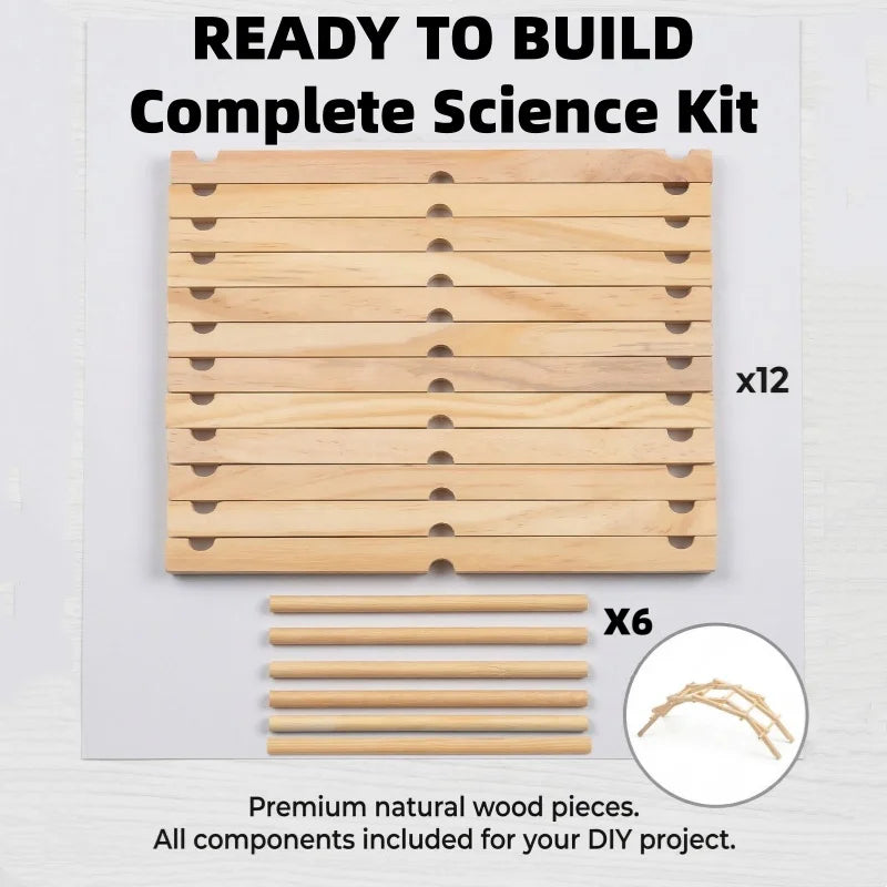 Kit de Modelo de Construção de Ponte de Arco de Madeira