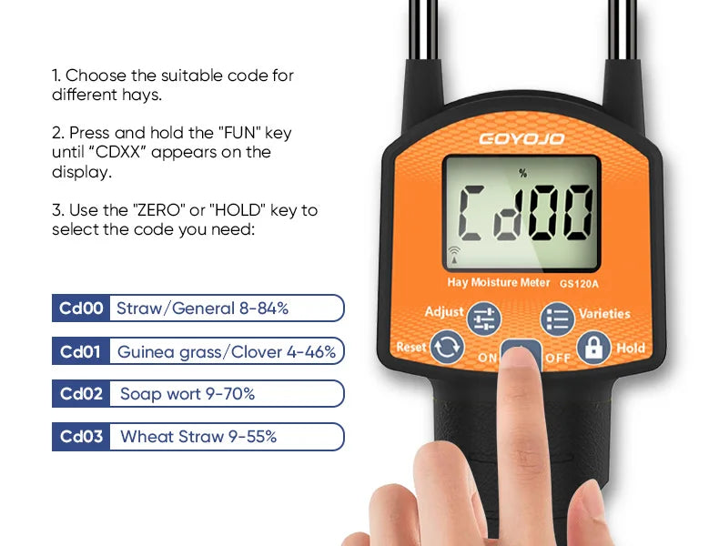 Langprobe digitalt hø/moisture meter