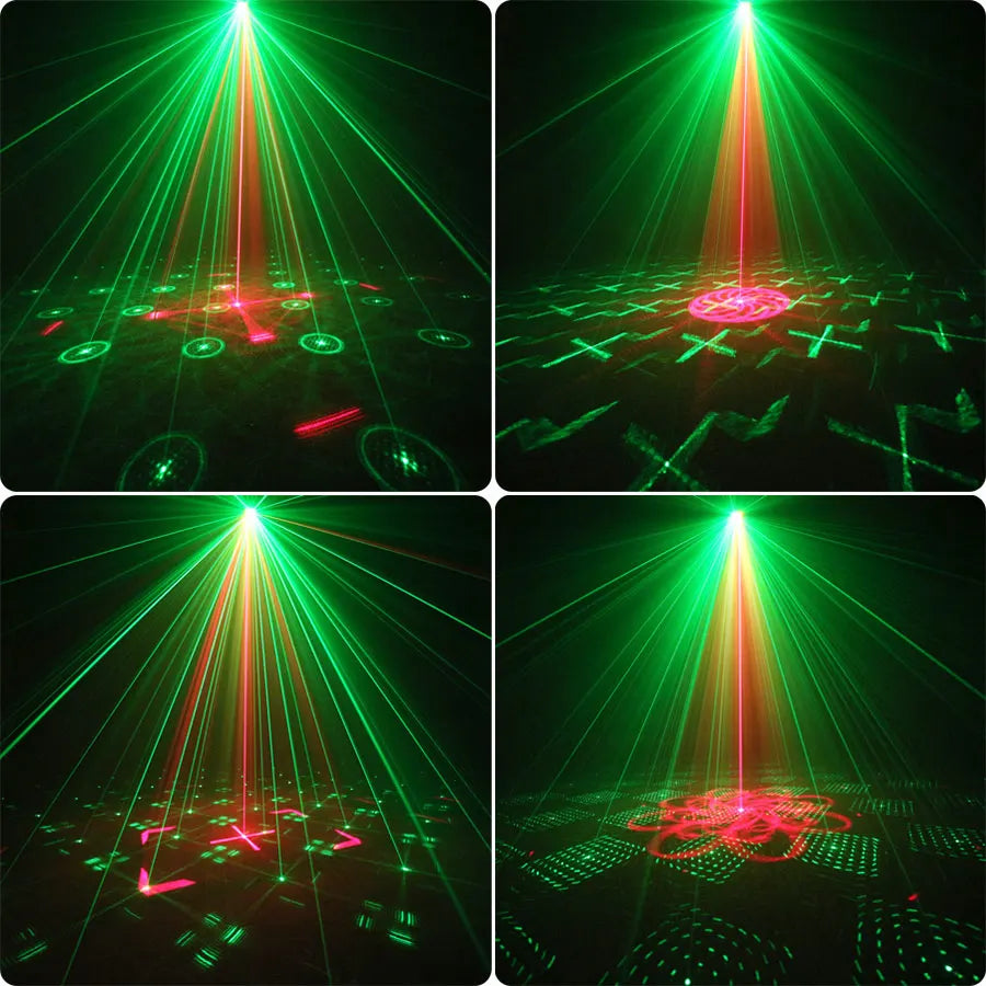MINI 32 Patterns RG Laser Projector Party Light DJ Dance Disco Bar Family Christmas Effect Stage Lamp Show Y11