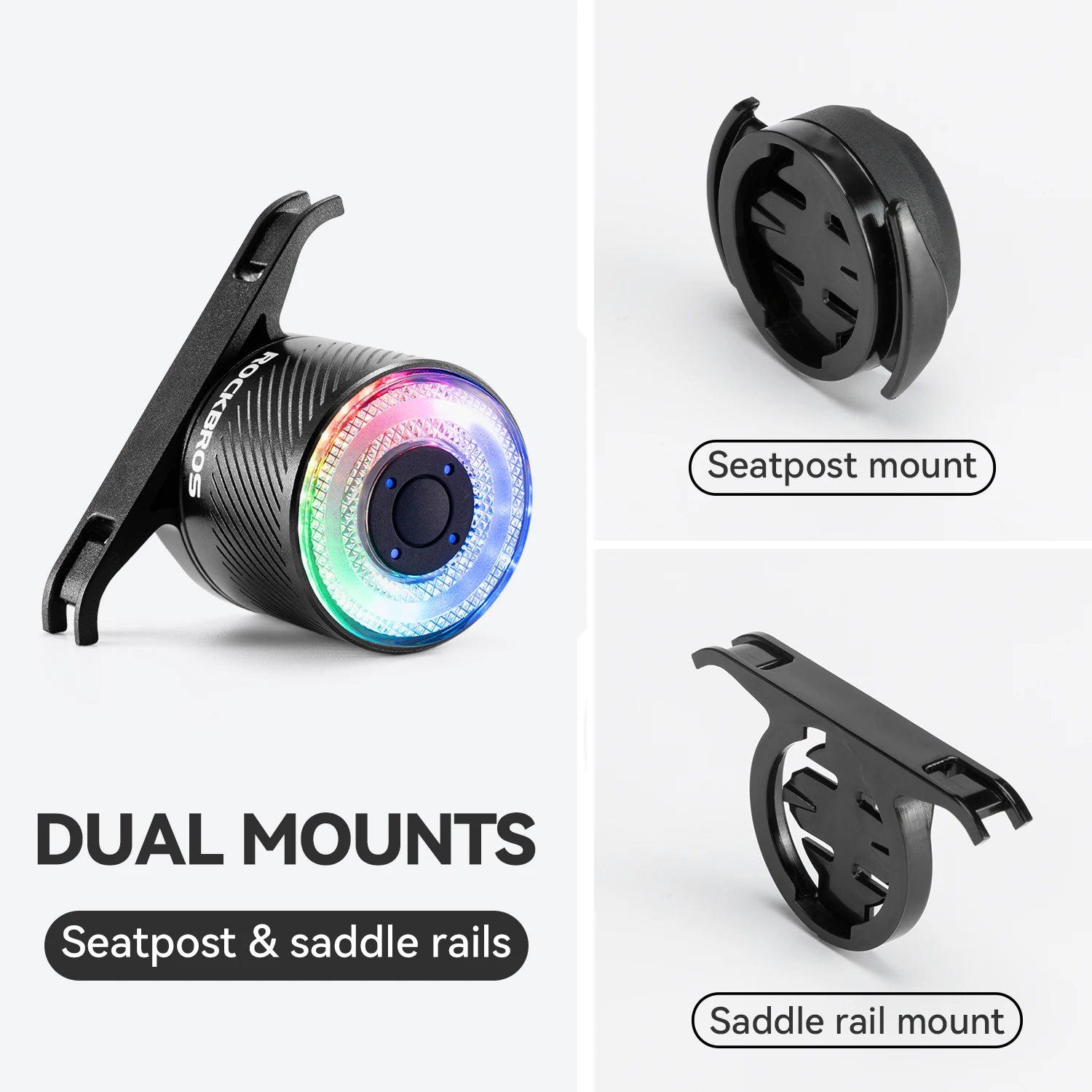 Luz trasera inteligente para bicicleta con sensor de freno e impermeabilidad IPX6