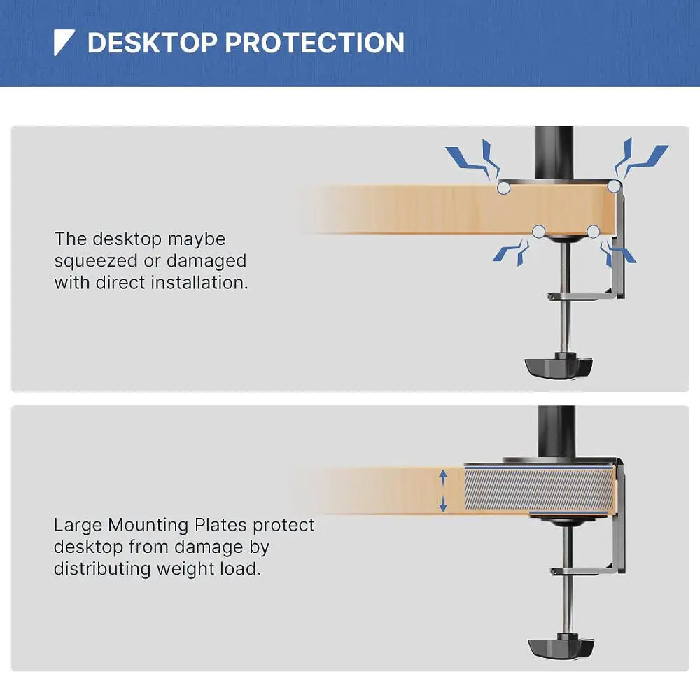Monitor-Clamp Reinforcement Plates, Pair