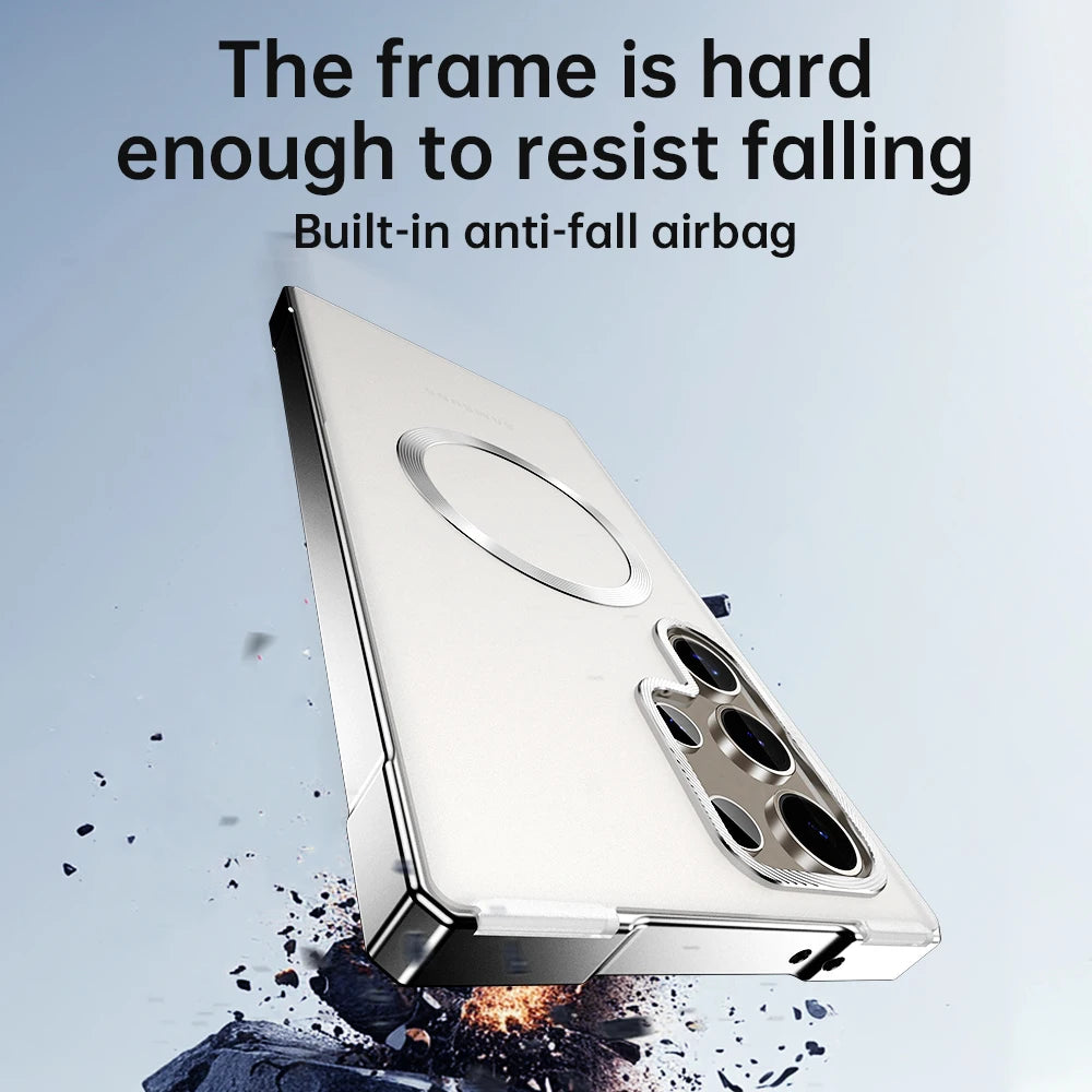 Aluminium Metall Magnetfodral för Samsung Galaxy S25 Ultra & S24 Ultra