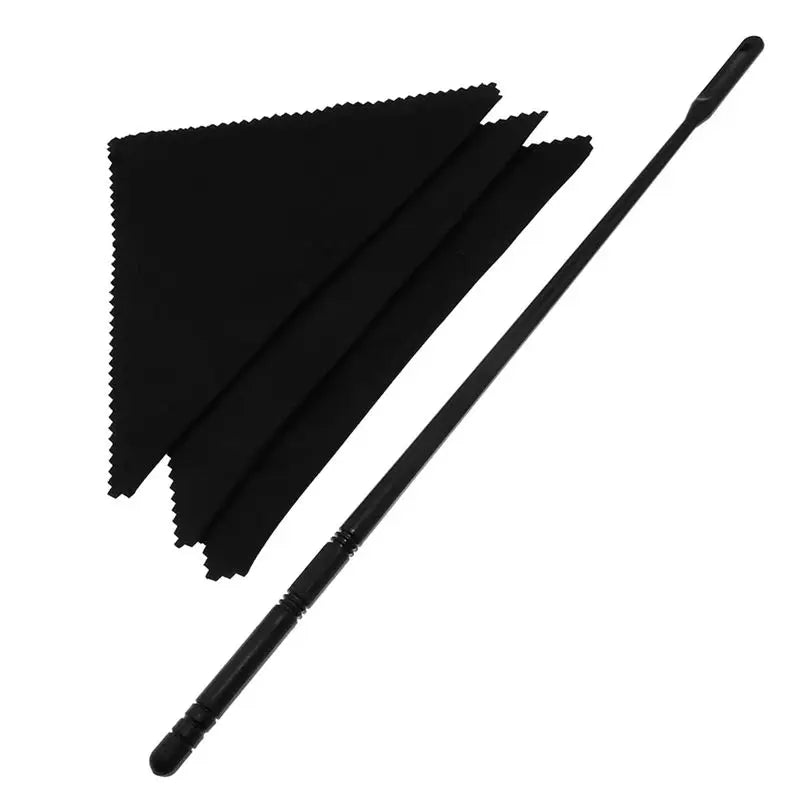  Vara de limpeza de flauta com 3 tecidos