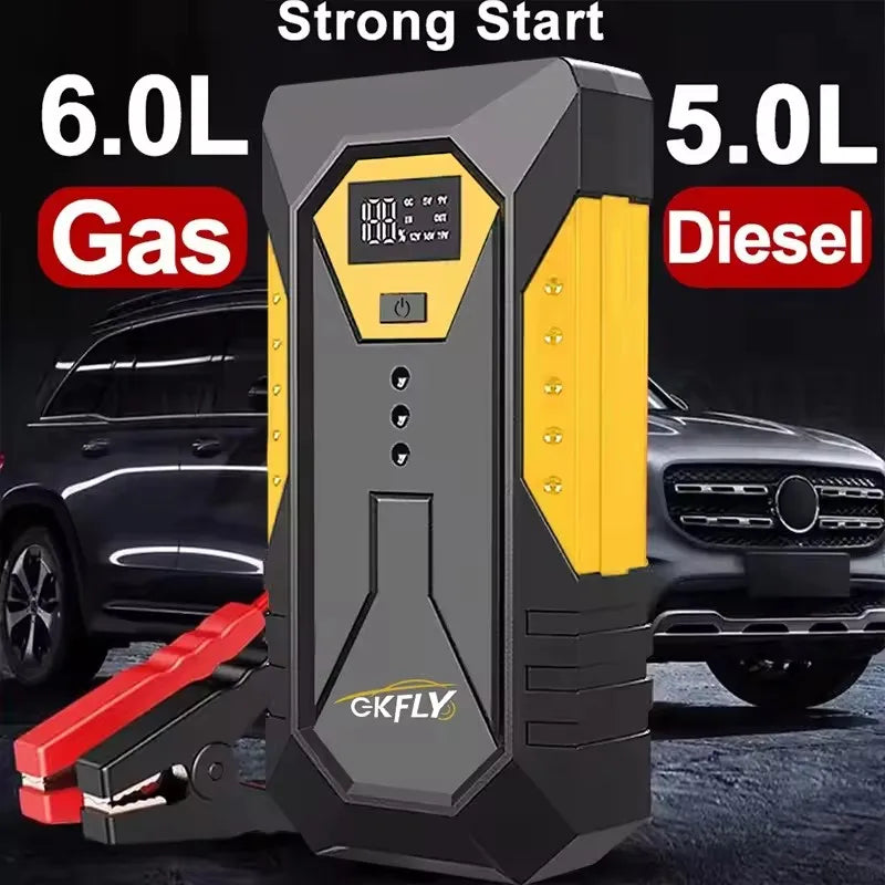 GKFLY 800A 1200A 2000A Car Jump Starter Big Power Bank Car Battery Booster 12V Car Starting Device for Petrol  6.0L Diesel 4.0L