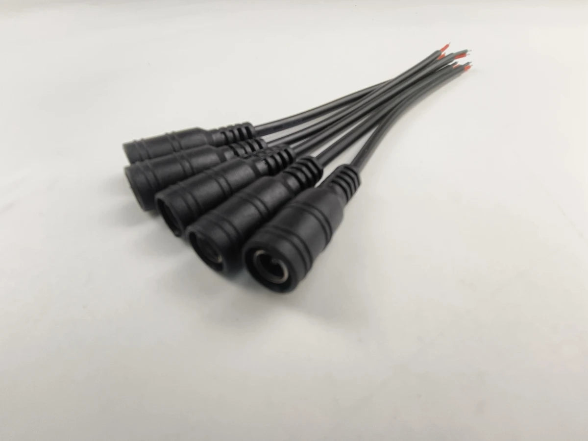 1/5/10 Pcs 5.5x2.1mm DC Male Female Power Plug Cable Wire Jack Adapter Connector for CCTV Single Color 3528 5050 LED Tape Light 