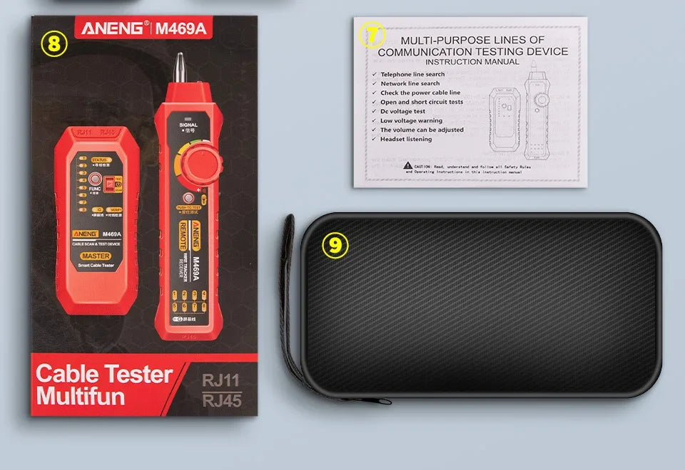 M469A RJ45/RJ11 Cable Tester and Tracer
