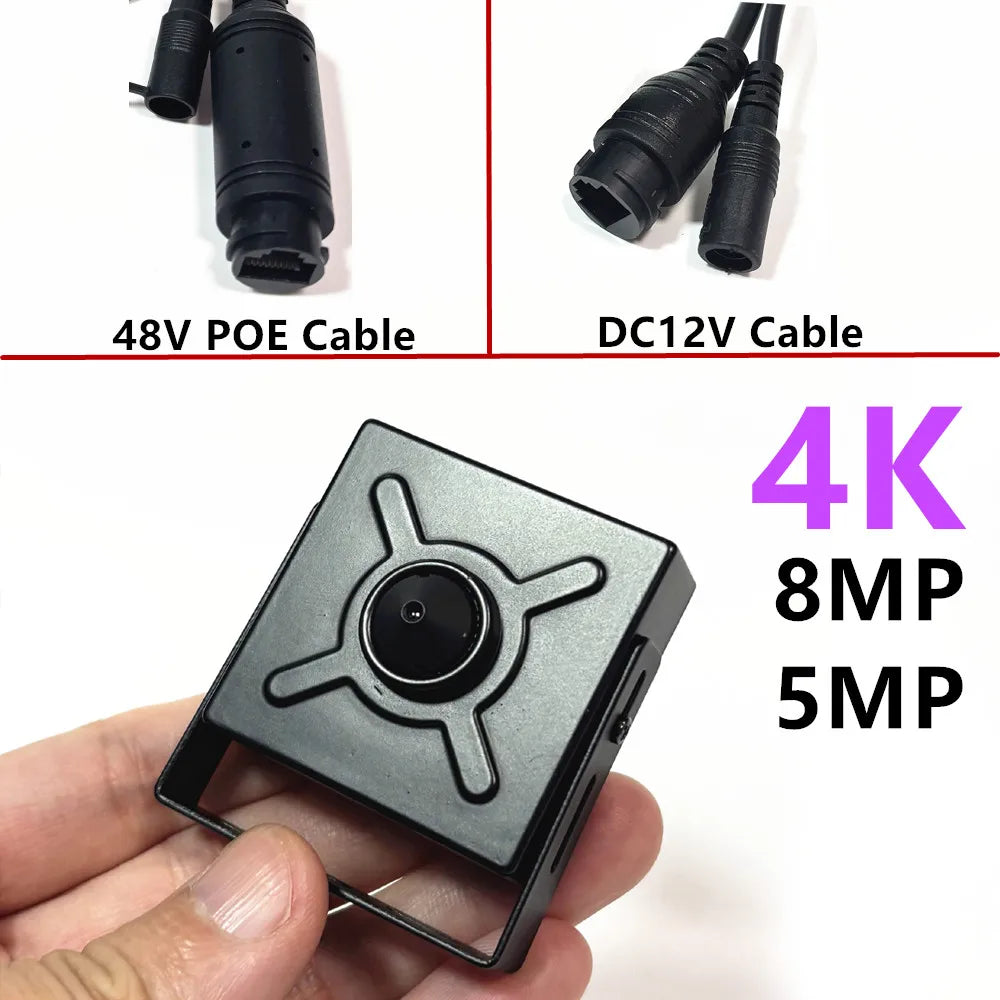 8MP Mini PoE Indoor IP Camera with 3.7mm Lens