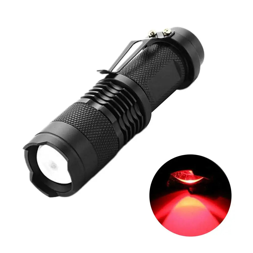 Red LED flashlight