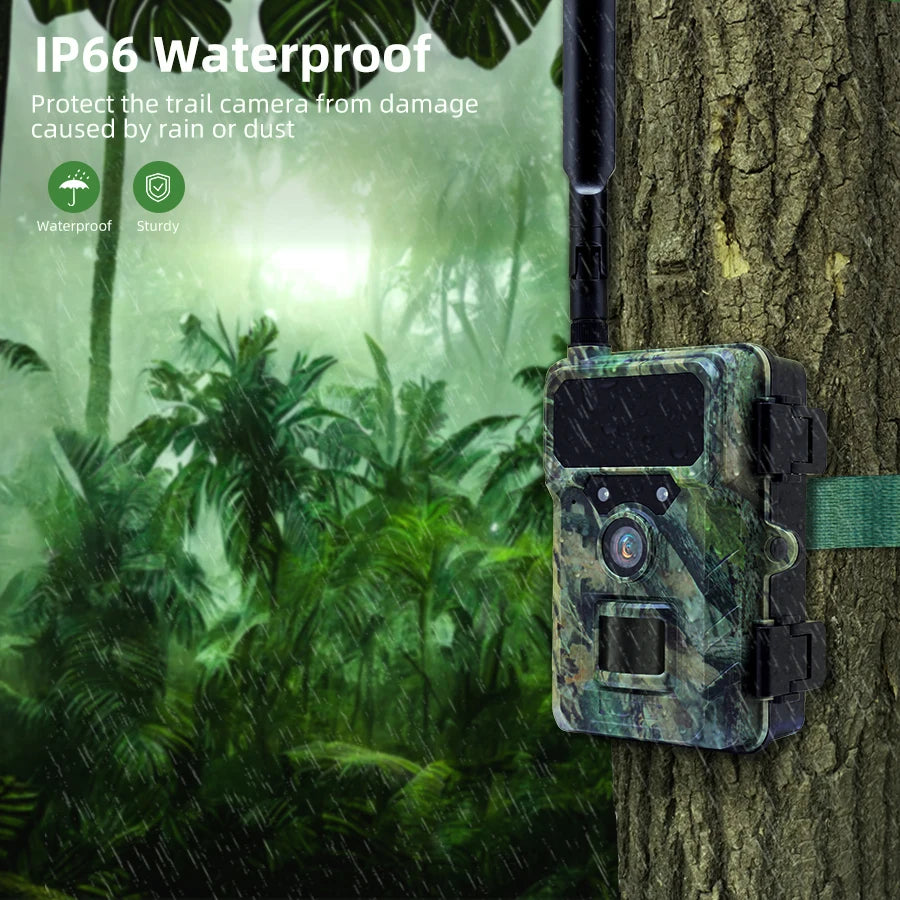 4G LTE Trail Camera with App Control, 2.7K Night Vision