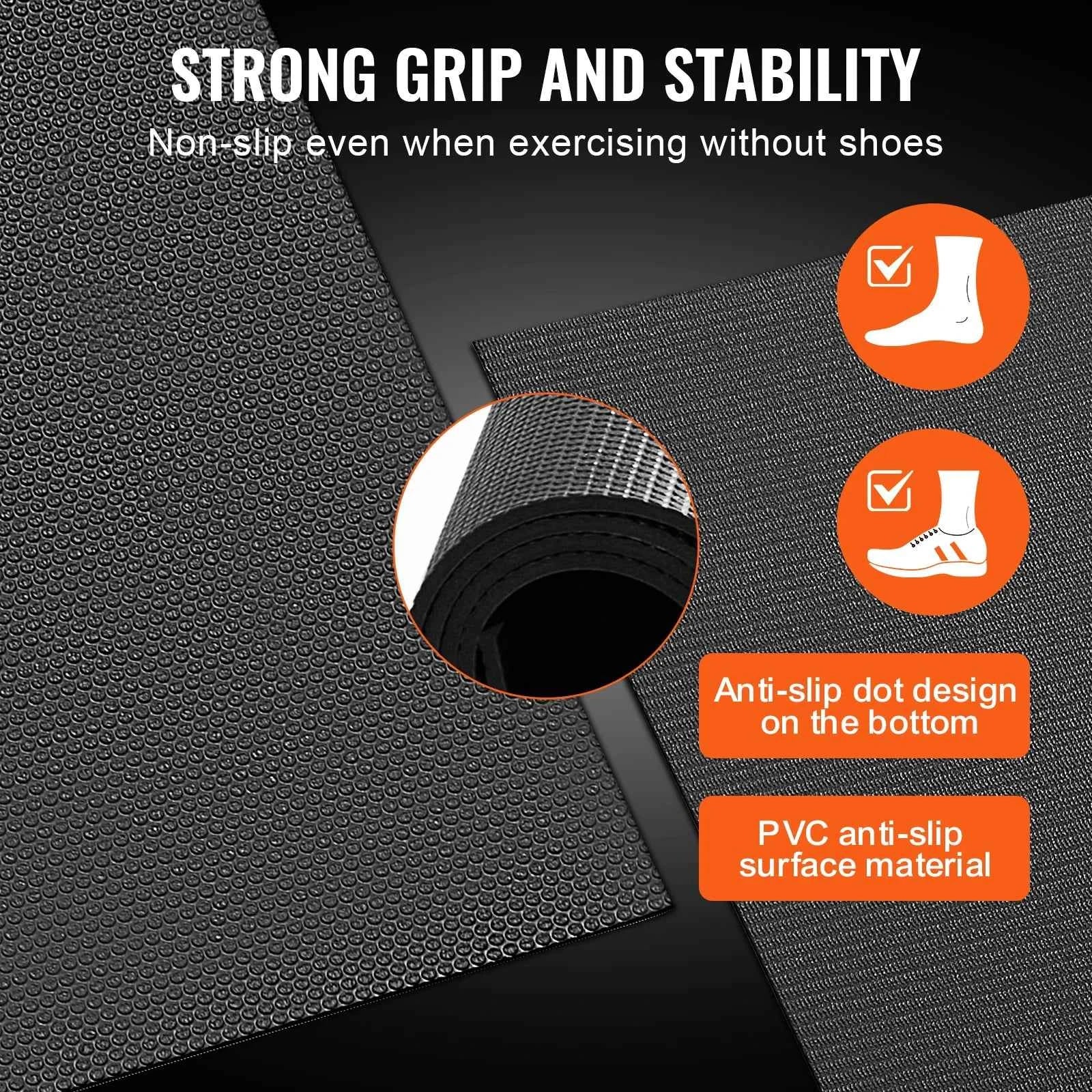 Non-Slip High Density Yoga Mat with Carry Bag & Strap