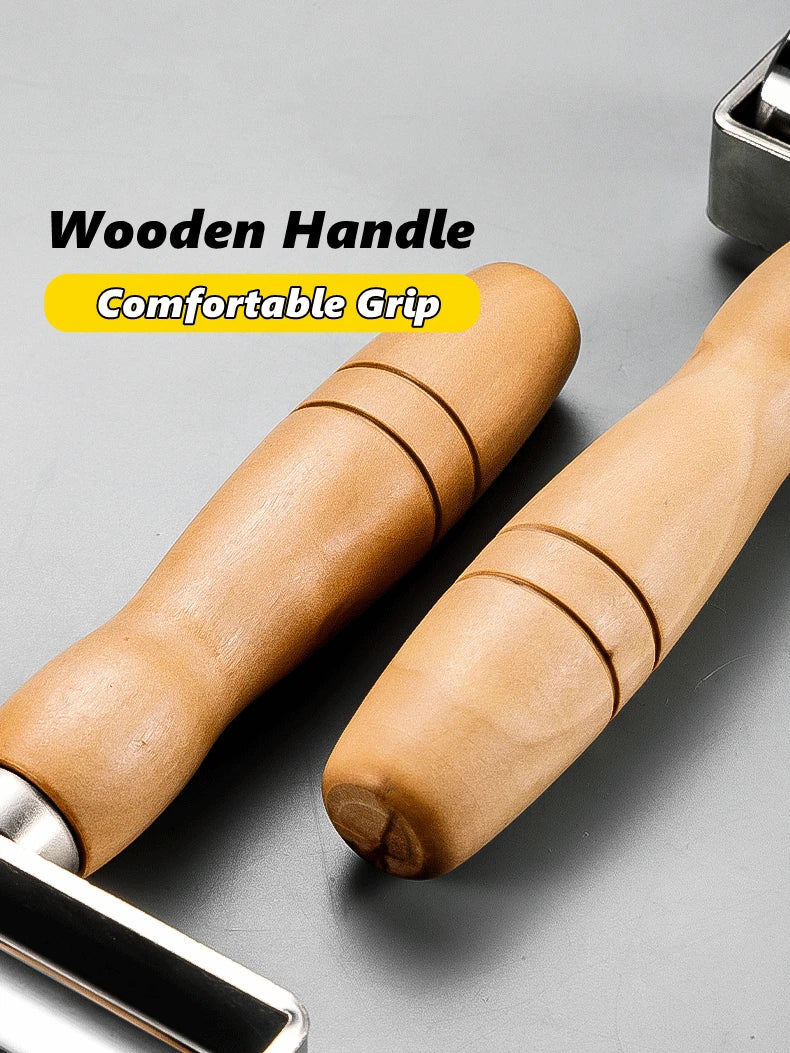 Wooden-Handle Leather Seam Roller