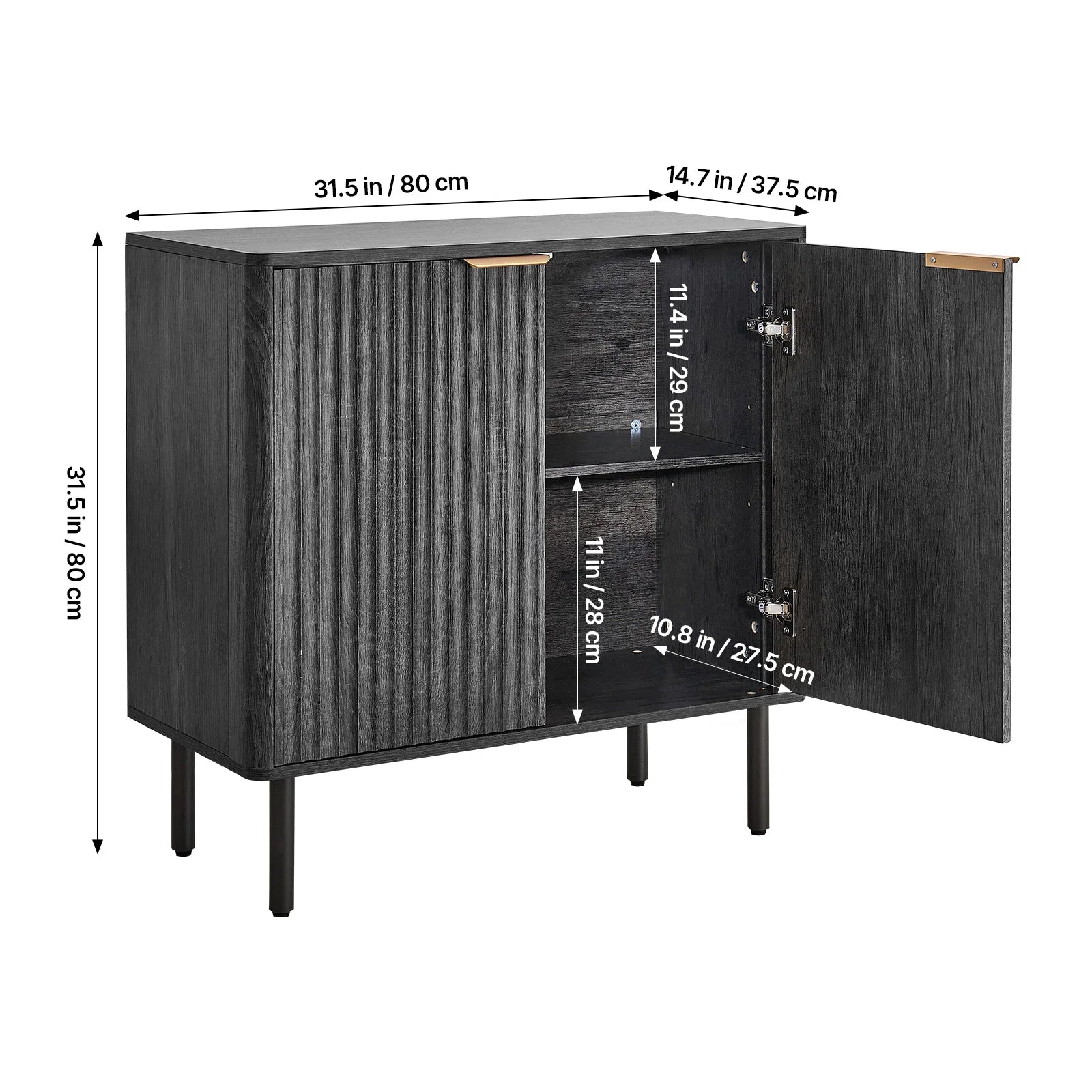 SucceBuy Kaffebar Skab Farmhouse/Mid Century Kaffebord Buffetskab til Indgangssektion Grå/White/Walnut/Sort/Egetræ