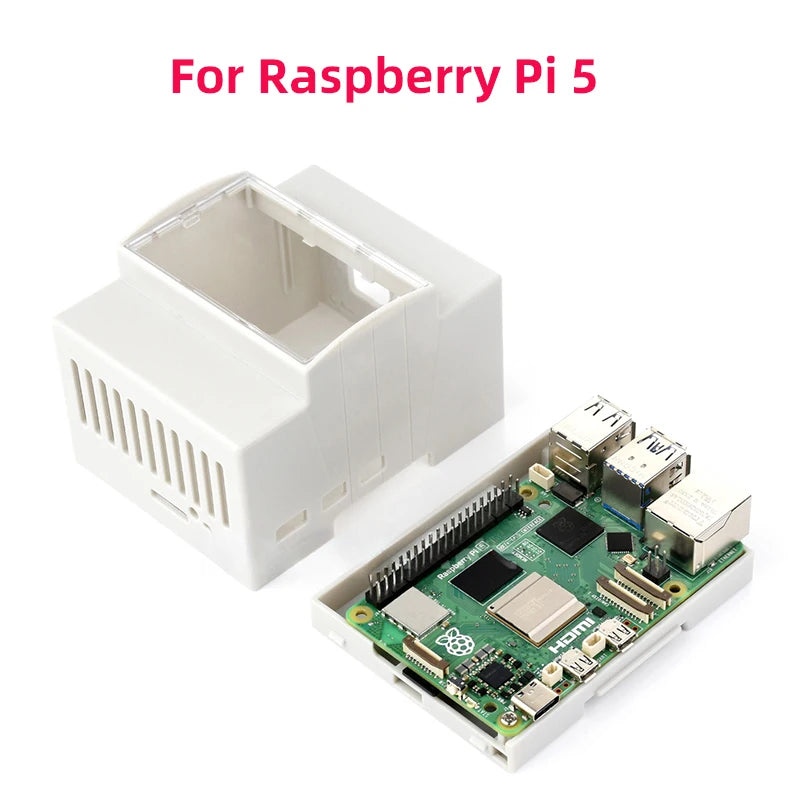 DIN-Rail ABS Cases for Raspberry Pi 3, 4 & 5