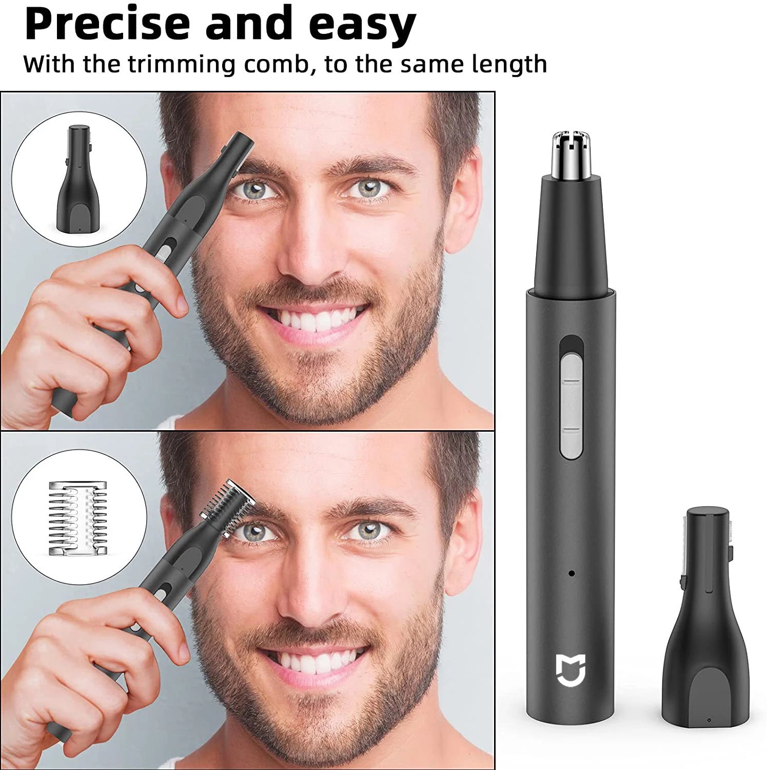Xiaomi Mijia Electric Nose Ear Hair Trimmer for Men Painless Rechargeable Sideburns Eyebrows Beard 3 in 1 Hair Clipper Shaver 