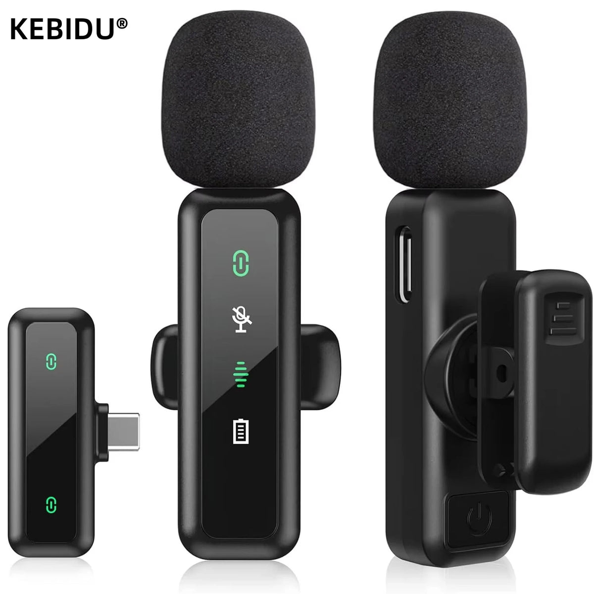 Wireless Lavalier Microphone - Phone Connector Options
