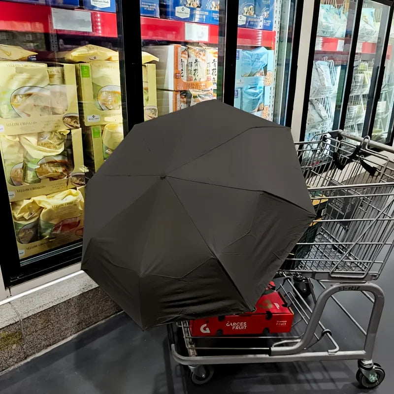 Automatic Opening And Closing FoldingUmbrella - Compact Design - Ergonomic Handle8 Steel Ribs - Outdoor Portable Durable Folding