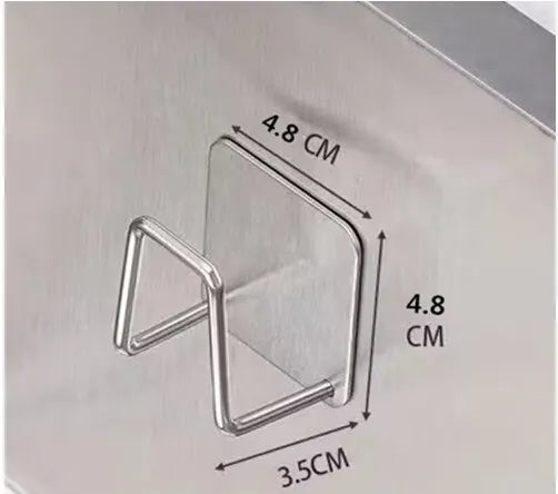 Kitchen 304Stainless Steel Sink Shelf Sponges Storage Holde Adhesive Drain Drying Rack Wall Hooks Storage Organizer Accessories 