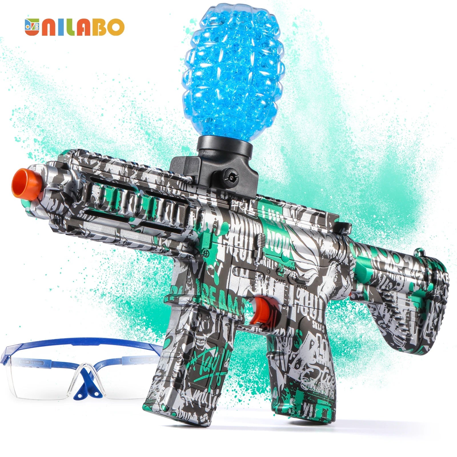M416 Electric Ball Blaster Toy Gun - High-Speed, Metallic Finish, Rechargeable - Halloween Thanksgiving Gift(Bullets Excluded) 