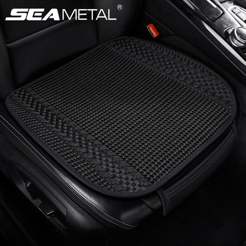 SEAMETAL 1Pc Car Seat Cover Breathable Ice Silk Cooling Seat Cushion Anti Slip Auto Seat Protection Mat Universal for Sedan Suv