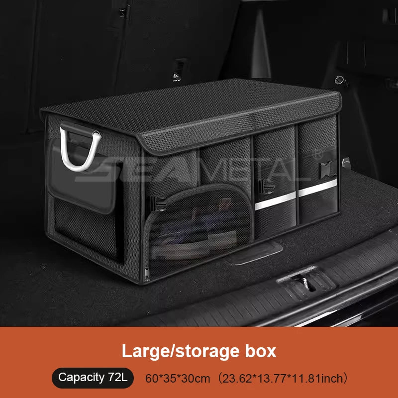 SEAMETAL Large Capacity Car Trunk Organizer 36L/72L/110L Foldable Car Storage Box Waterproof Storage Bag for Fishing Camping