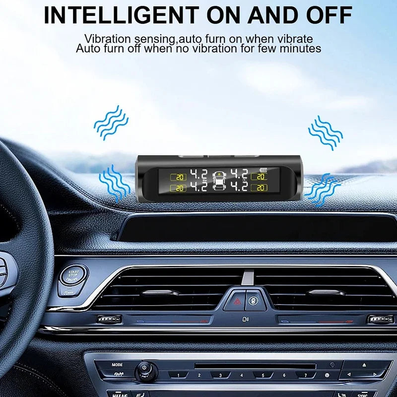 Solar TPMS Display with Four Sensors