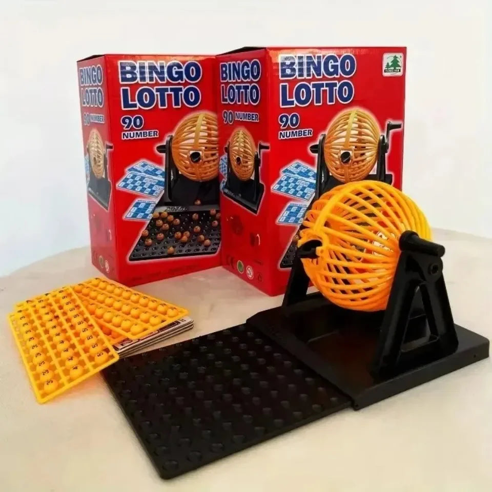 Set de jeu Bingo avec cage de tirage des numéros
