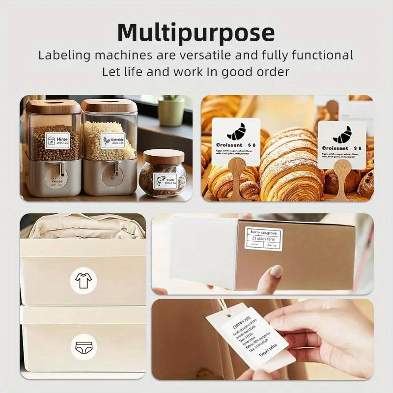 Bluetooth Thermal Label Printer and Paper Options