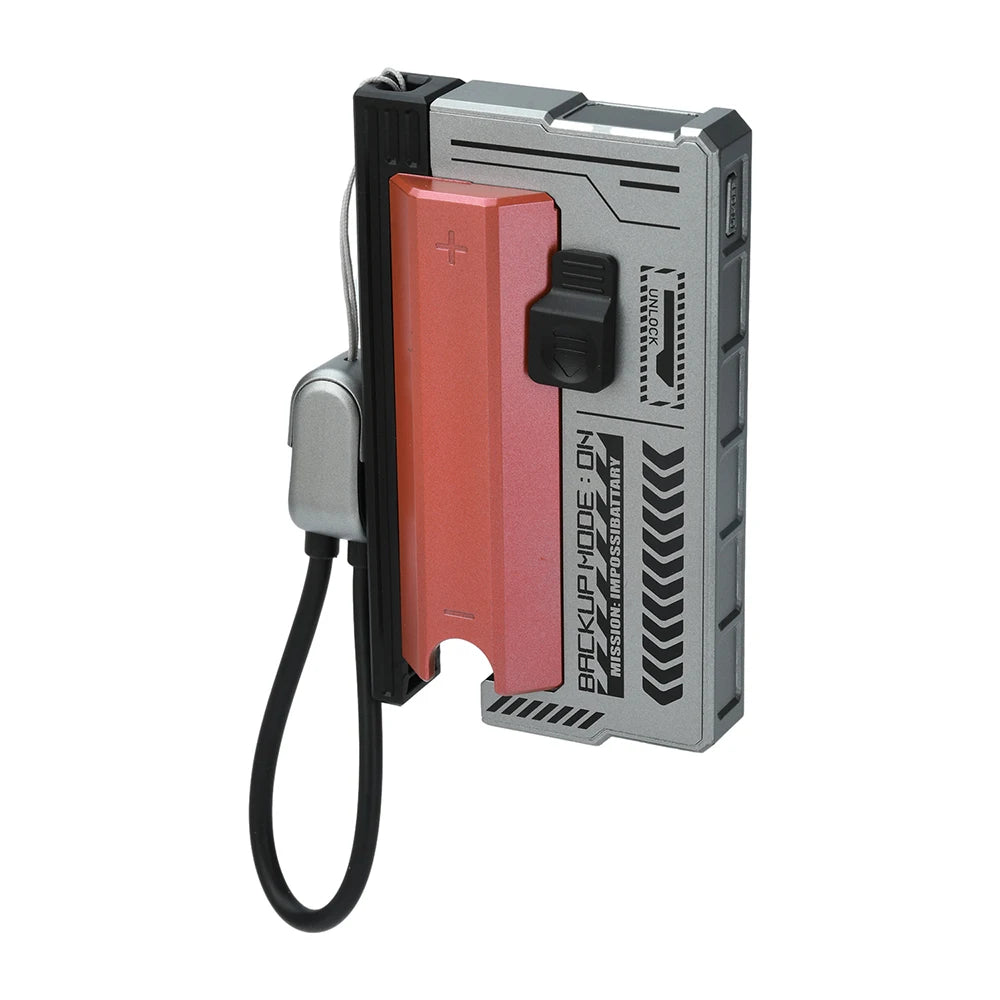 Solderless 21700 Power Bank Case with Detachable USB-C Cable