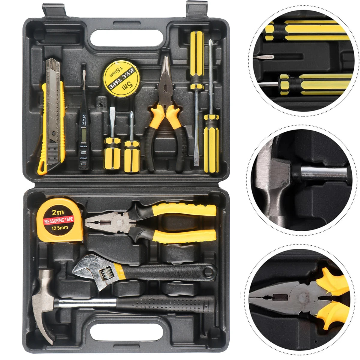 Household Hand Tool Kit with Case