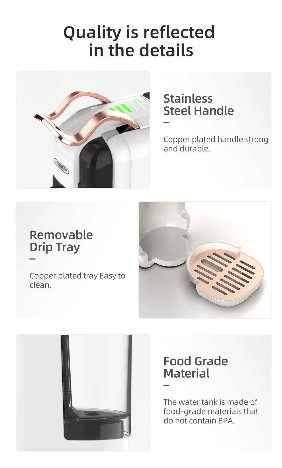 HiBREW Multiple Capsule Coffee Machine 5‑in‑1 Hot & Cold Brewing