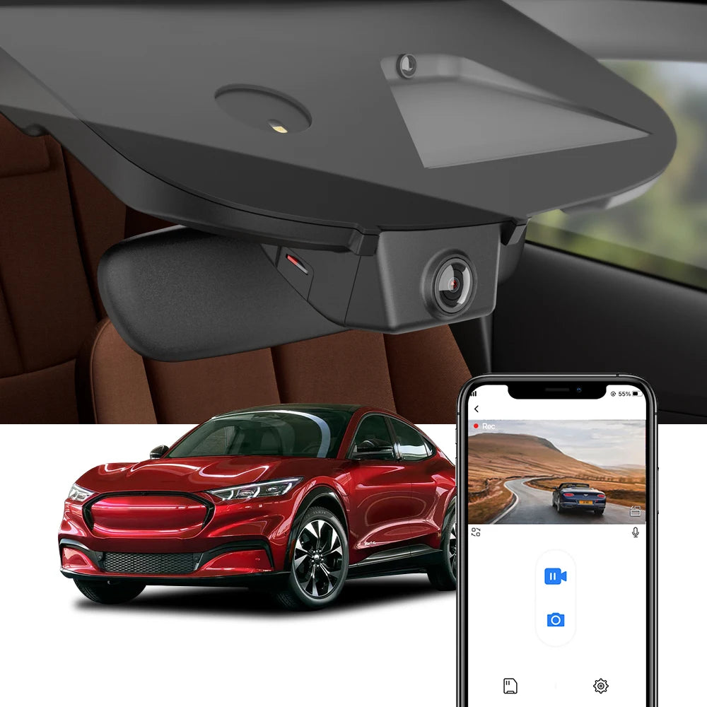 Dash Camera for Ford Mach-E Mach E Mache LHD RHD 2021 2022 2023 2024 2025, Fitcamx Dash Cam Dashcam 4K