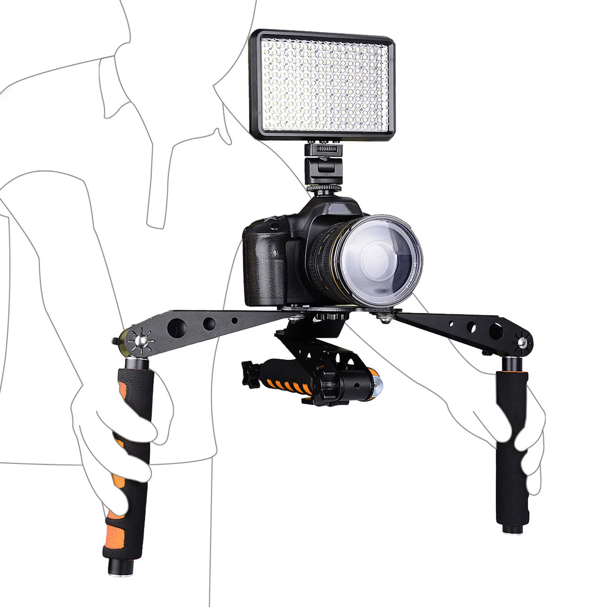 Folding Camera Shoulder Support Rig