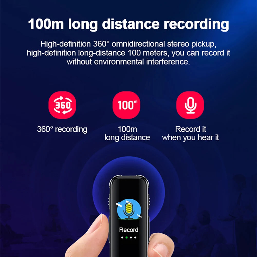 Voice Activated Recorder  Professional color screen Digital Audio Sound Recording Device Dictaphone STTWUNAKE 