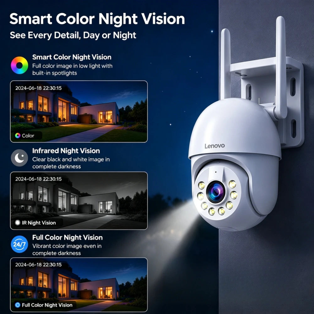 4K PTZ WiFi Outdoor Security Camera with Auto Tracking