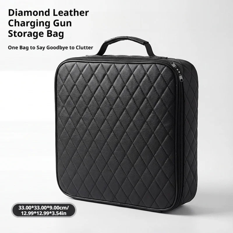 SEAMETAL Car Trunk Organizer Portable Storage Bag Waterproof Shockproof EV Charger Cable Storage Case Trunk Carry Case