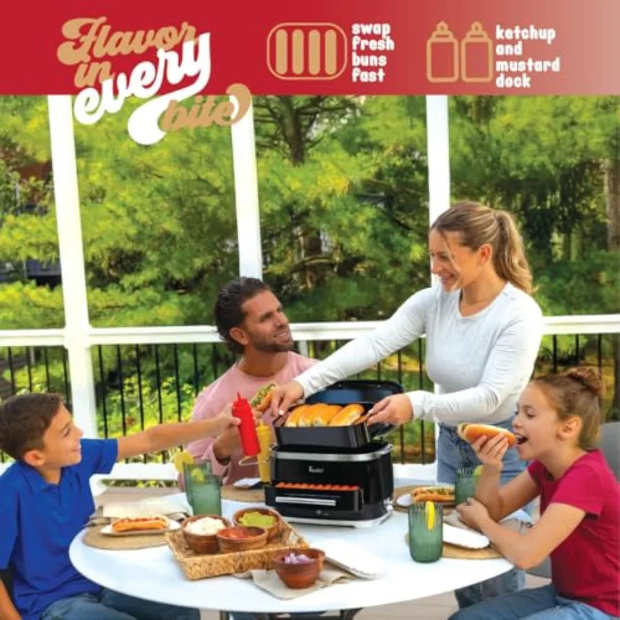 Electric Hot Dog Steamer with Bun Warmer for 24 Hot Dogs and 12 Buns