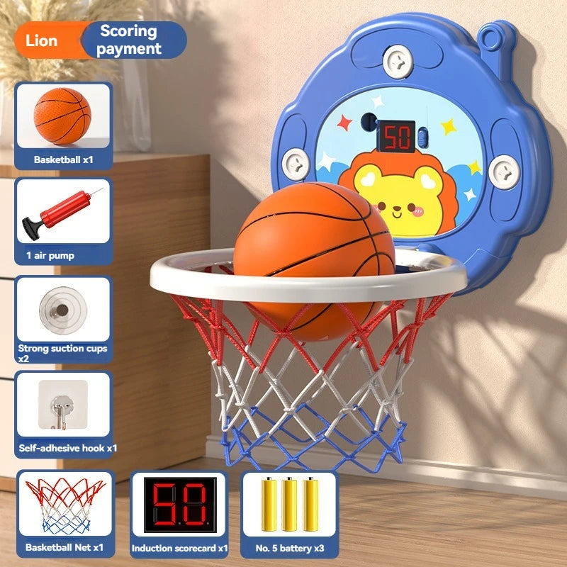 2025 New Children's Basketball Frame Indoor Shooting Hanging Baby Basketball Stand 1-5 Year Old Baby Home Ball Toy No Punching 