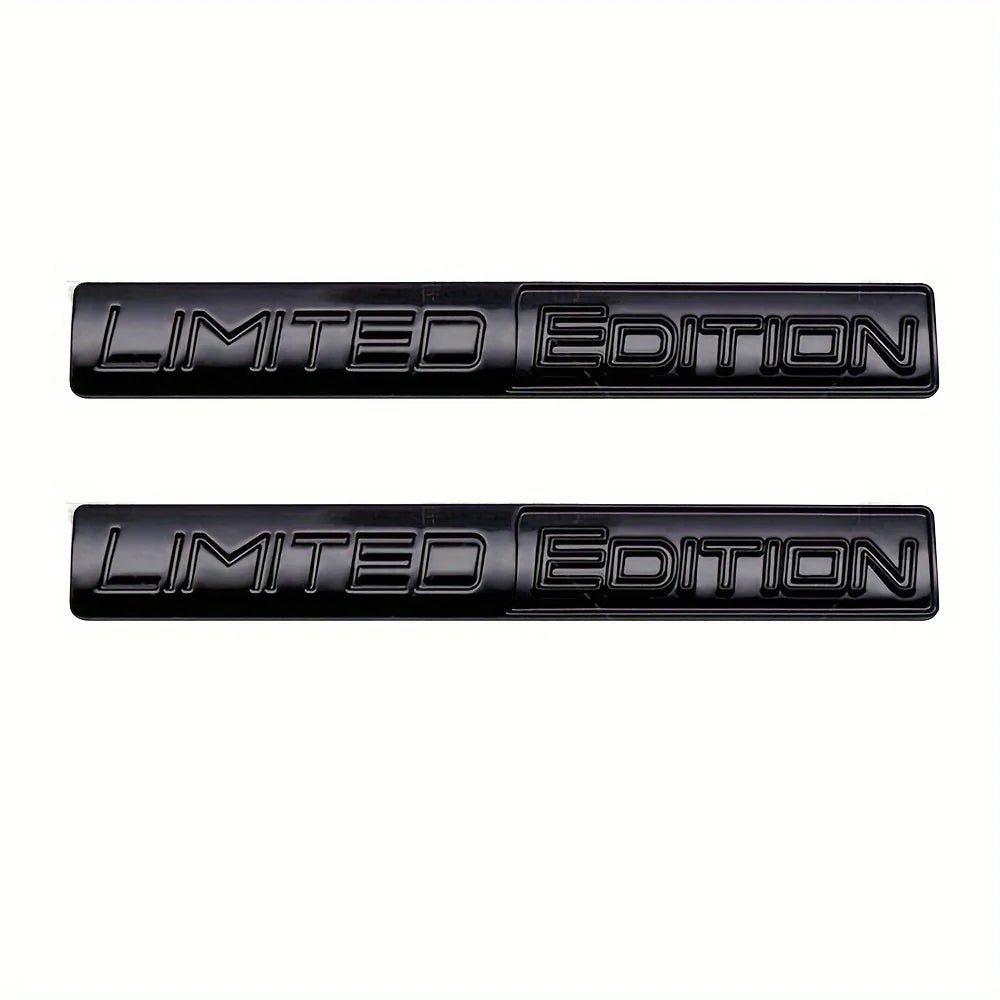 2PCS Limited Edition Emblem 3D Metal Badges Decal Sticker Auto Racing Sport Emblem for Rear Trunk Side Fender Car Motorcycle 
