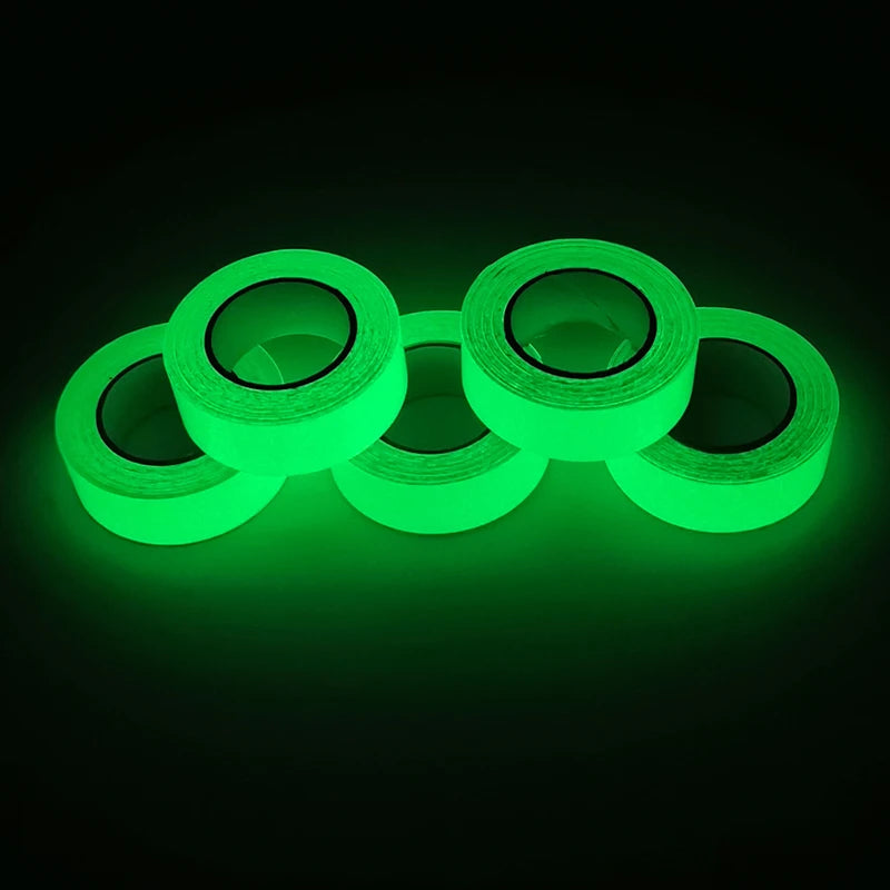 Self-adhesive Luminous Safety Tape, DIY Decorative Glowing Tape, Stage Stair Safety Warning Tape Green Fluorescent Warning Tape 