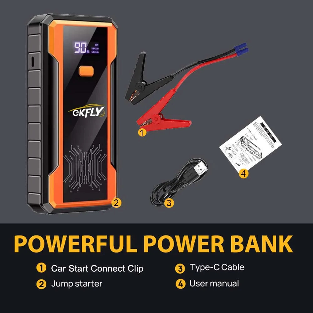 GKFLY 4000A Car Jump Starter Portable Power Bank