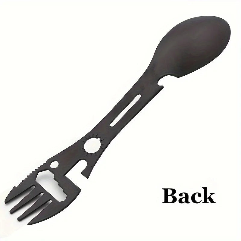 Multifunctional Whistle Knife Outdoor Camping Survival Spork Kitchen Multifunctional Wrench Bottle Opener Spoon. 