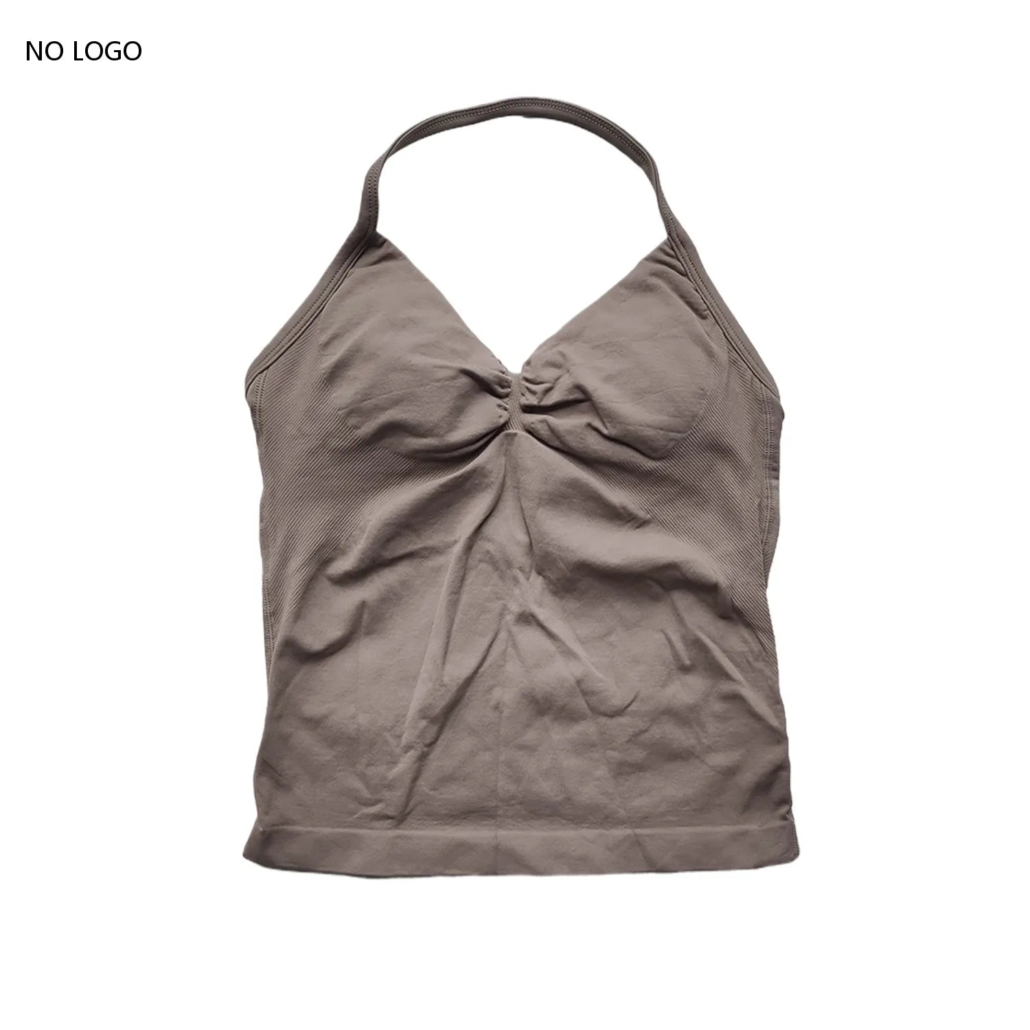 ARFTE Longline Strappy Gym Top Backless Gym Clothes Women Scrunch Built-in Bra With Removable Cups Yoga Tank Tops 