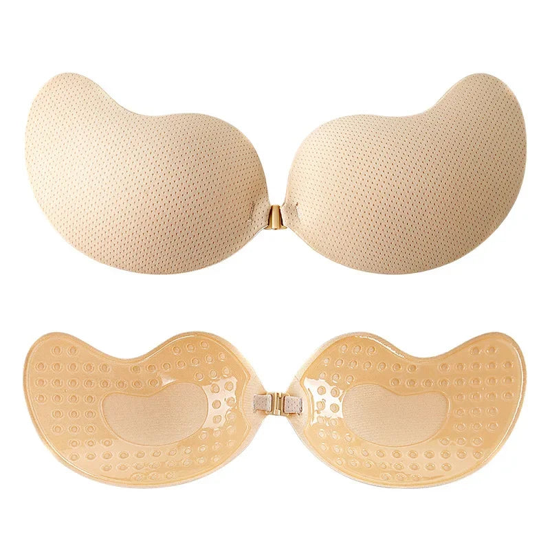 Women Sexy Invisible Strapless Adhesive Stick Bra Strapless Push Up Bras Backless Lingerie Seamless Silicone Bralette Underwear 